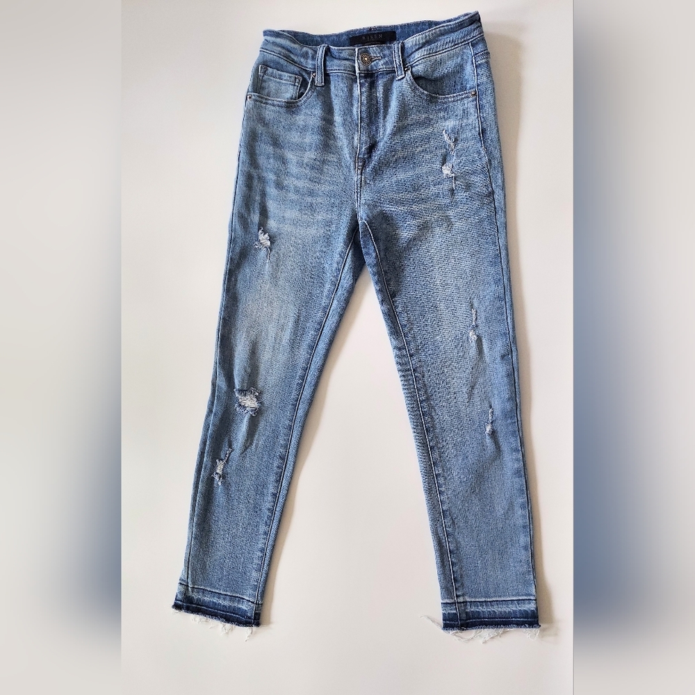 Risen Medium Rise Distressed Ankle Jeans Womens US 7 EU 28